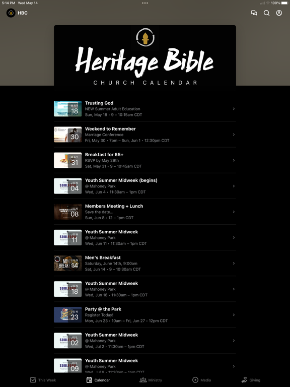 Heritage Bible Lincoln, NE iPad screenshot 2 - Education app