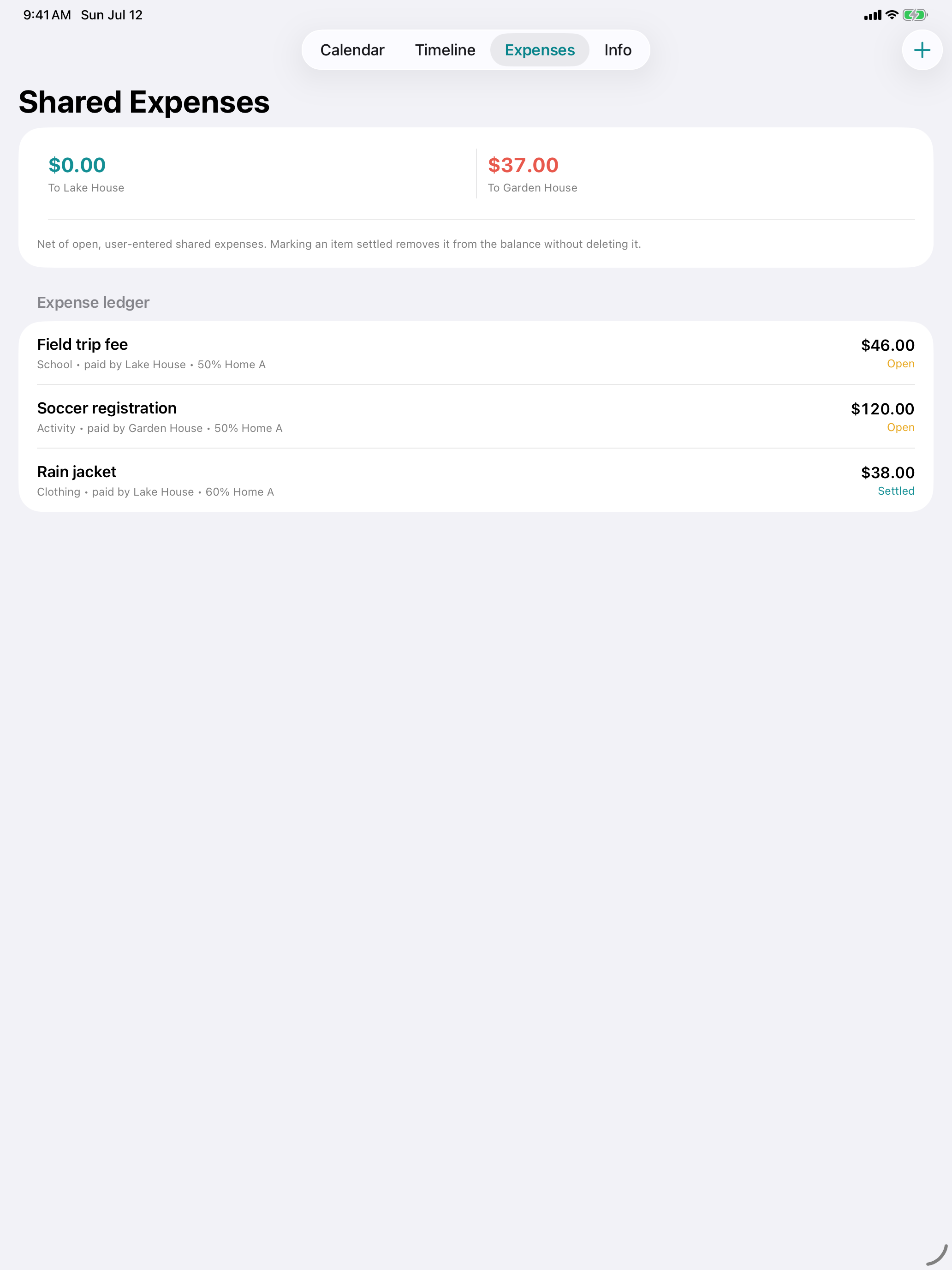 TwoHome Log iPad screenshot 2 of 2
