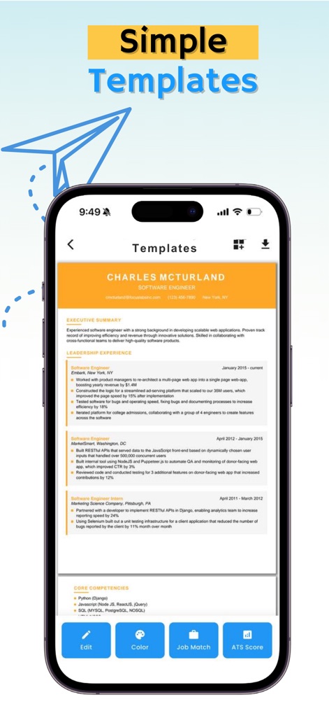 AI Resume Generator : ResAI - Business App | MWM