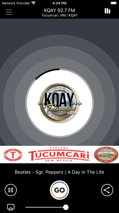 KQAY 92.7 FM Screenshot