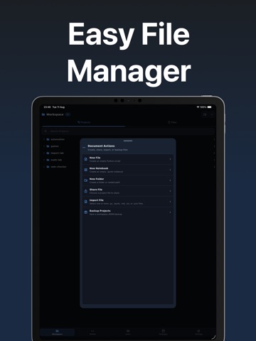 Python Coding Editor iPad screenshot 6