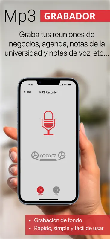 grabadora de voz,Mp3 Recorder screenshot 2 of 6