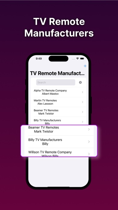 Universal TV Remote+ Screenshot
