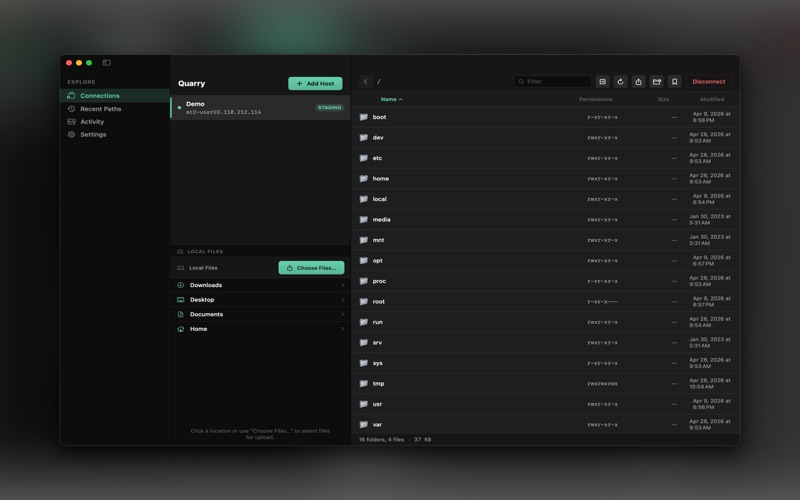 Quarry SFTP screenshot