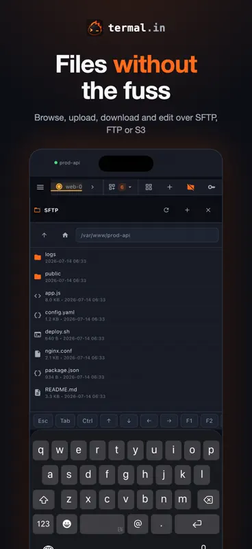 Termalin: SSH & SFTP Client screenshot 3 of 4