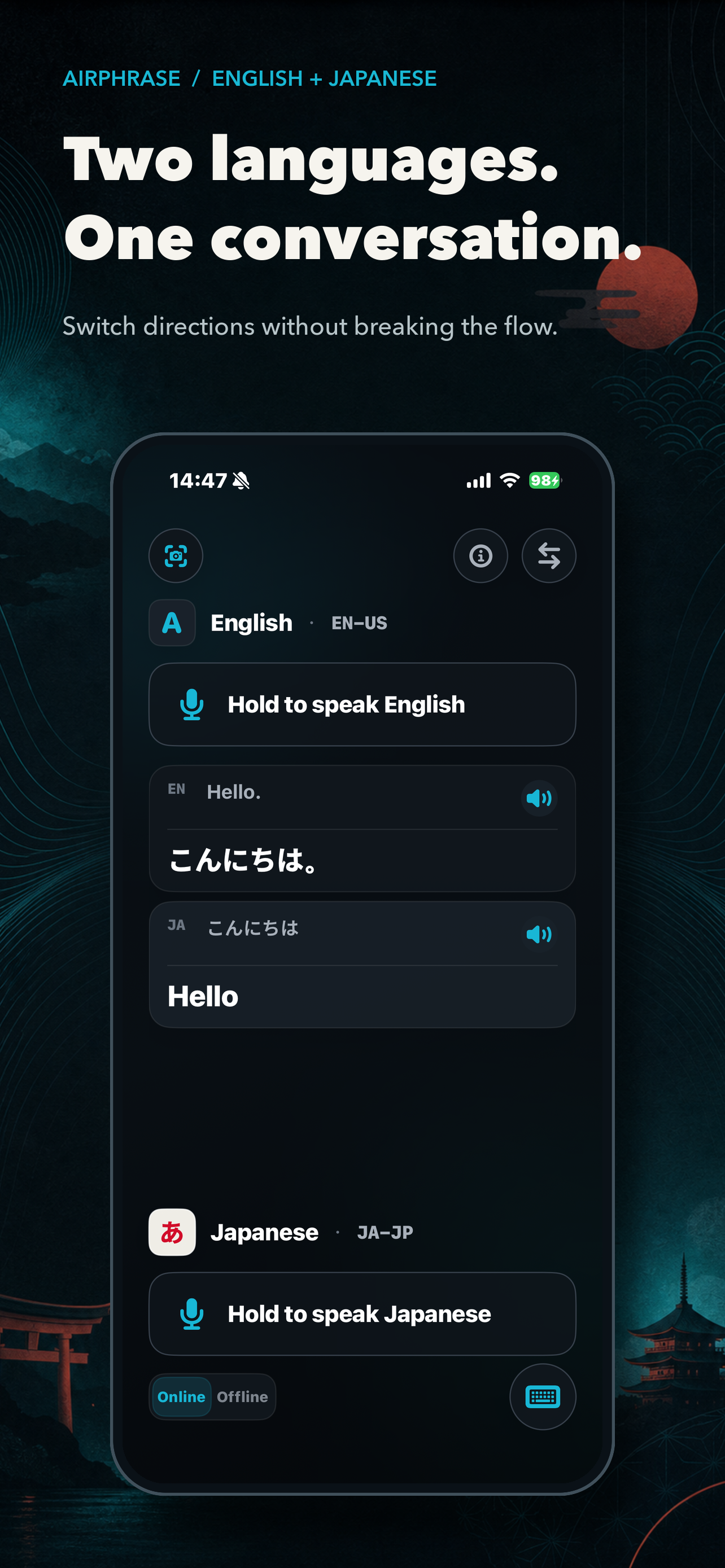 AirPhrase: Japanese Translator screenshot 2