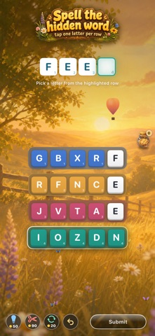Letterow: Cozy Word Puzzle iPhone screenshot