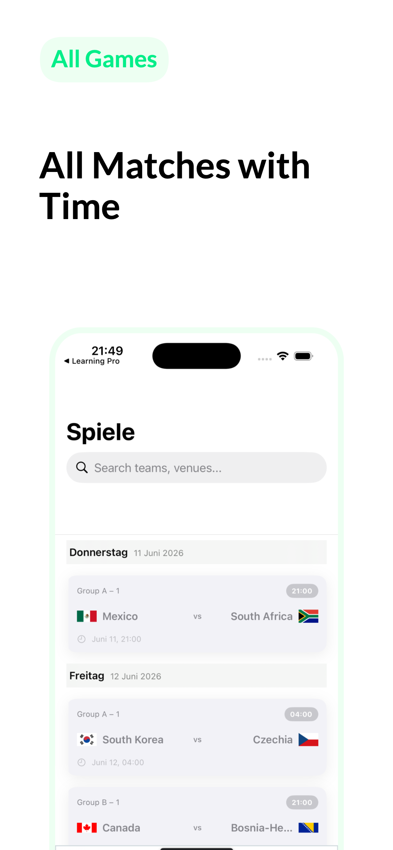 Soccer 2026 — Live Scores