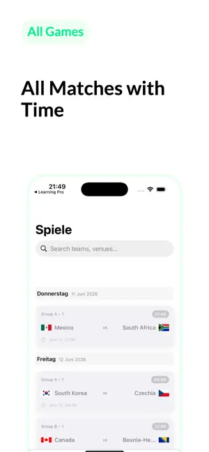Soccer 2026 — Live Scores iPhone screenshot 3
