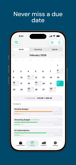 SubTrak - Subscription Tracker Screenshot 3 of 10