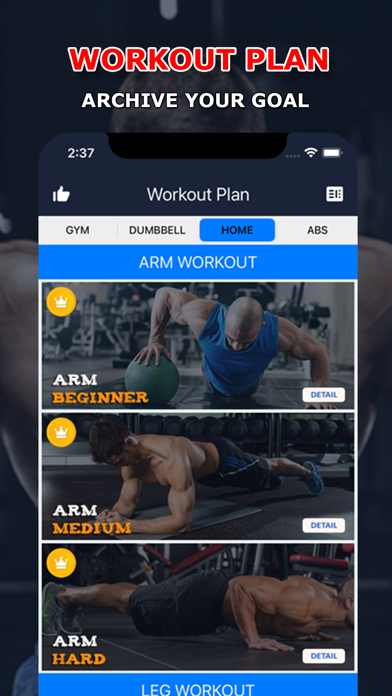Gym Workout: Fitness Planner Screenshot