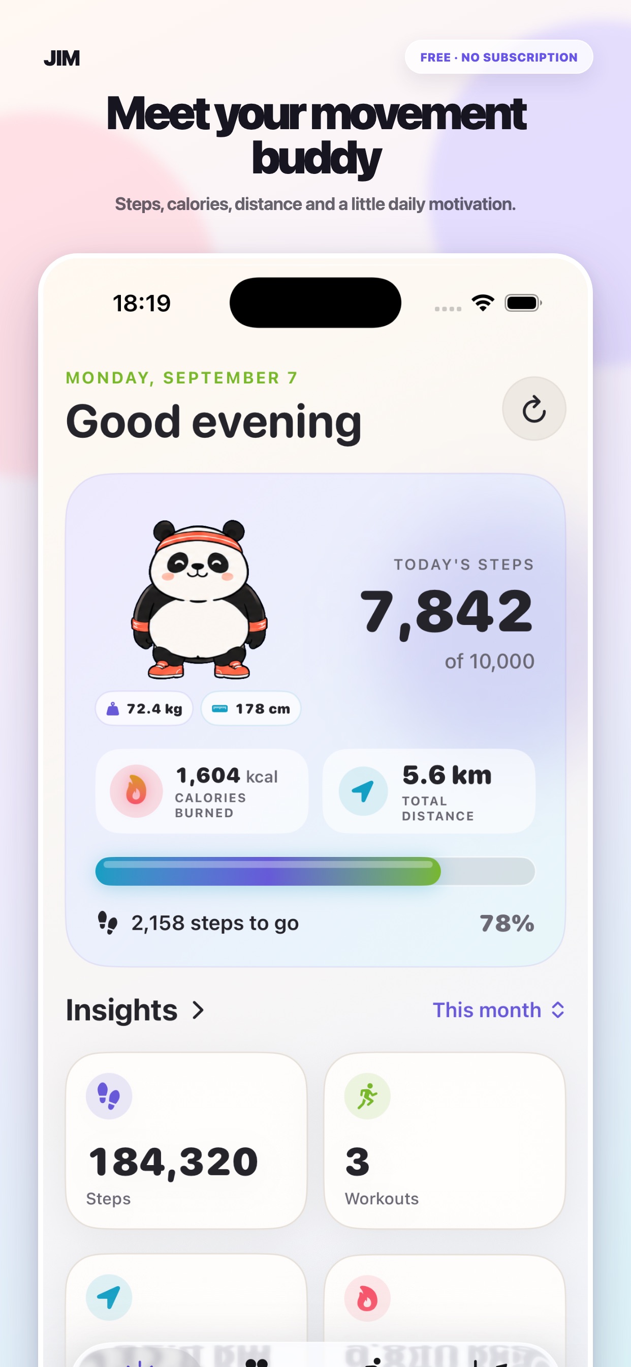 Screenshot 1 of Jim - Workout & Activity