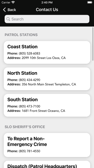 San Luis Obispo County Sheriff Screenshot