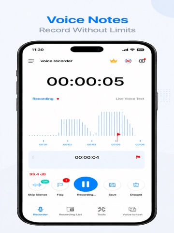 Voice Recorder: Easy Sound Rec iPad screenshot