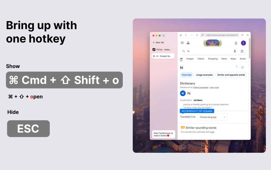 #2. Menubar Browser - FloatBrowser (macOS) Podle: 超 程