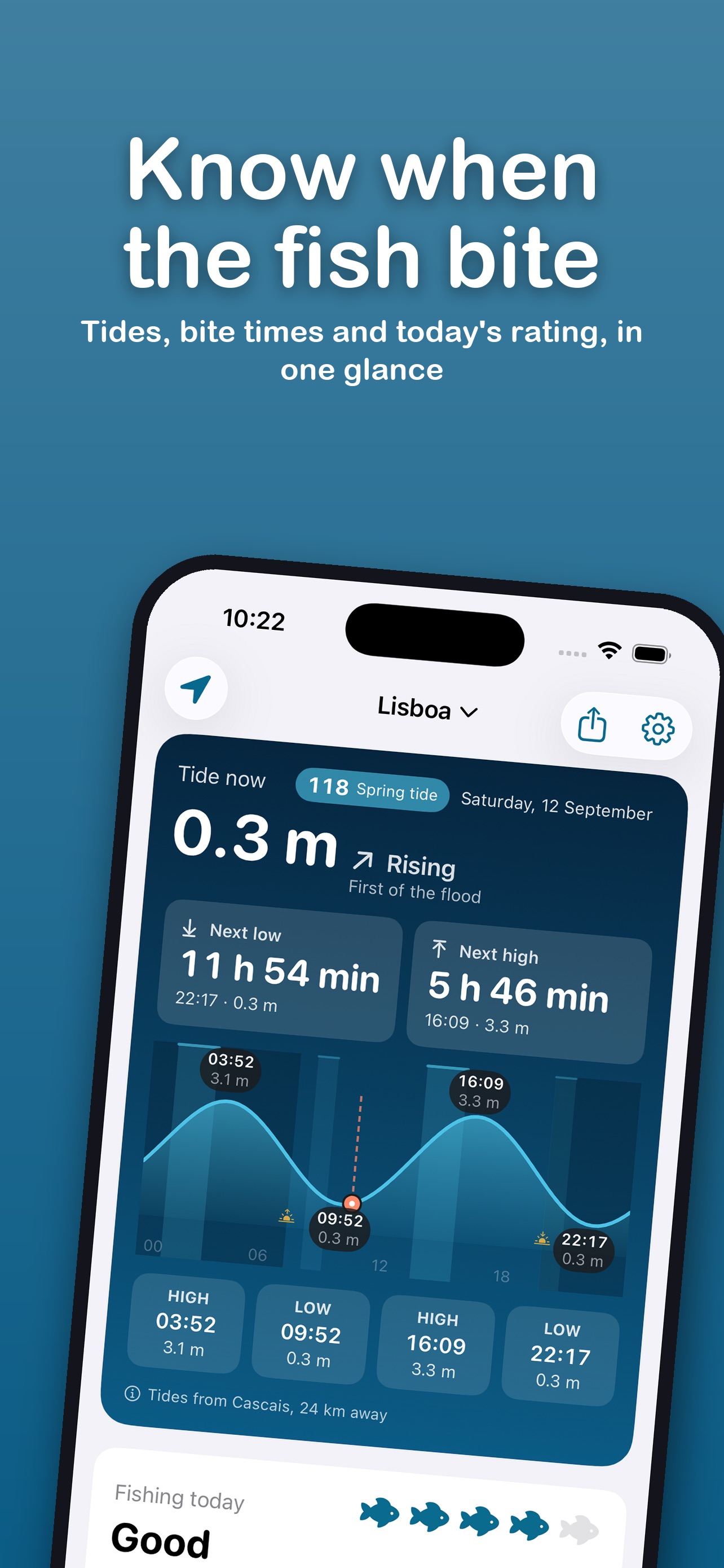 Screenshot 1 of TideHook: Fishing Tides