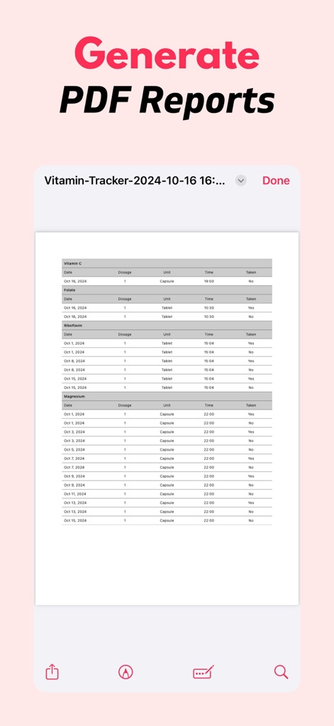 Vitamin Tracker Reminder VitUp - Medical App | MWM