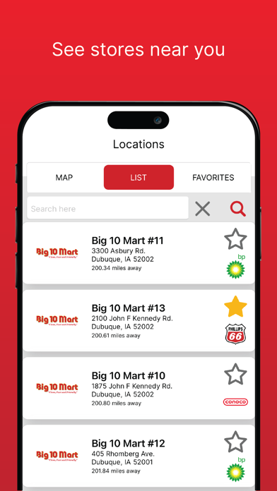 Big 10 Mart Rewards Screenshot