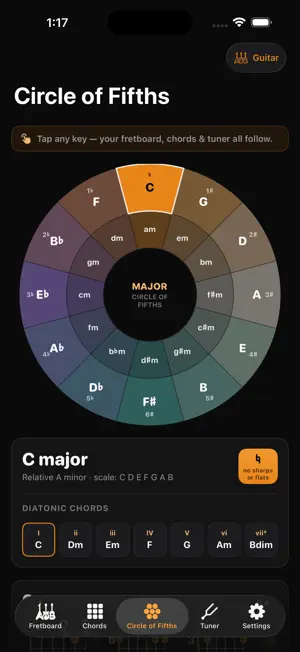 Fretkit: Guitar Scales & Tuner screenshot 3
