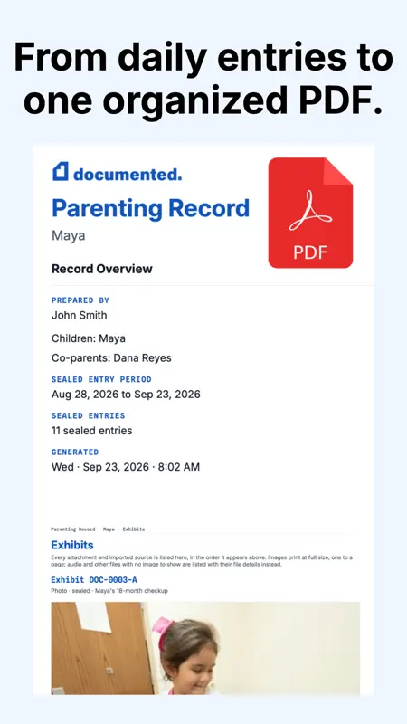 Documented: Custody Logs screenshot 6 of 6