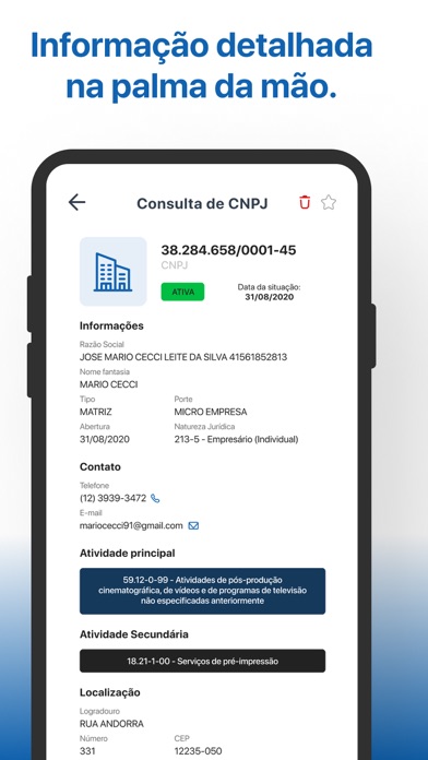 Screenshot #1 pour Consulta Empresas CNPJ MEI