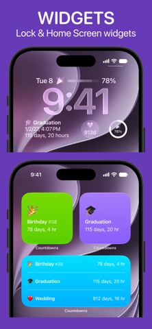 Countdowns: Widgets & Timer iPhone screenshot 2