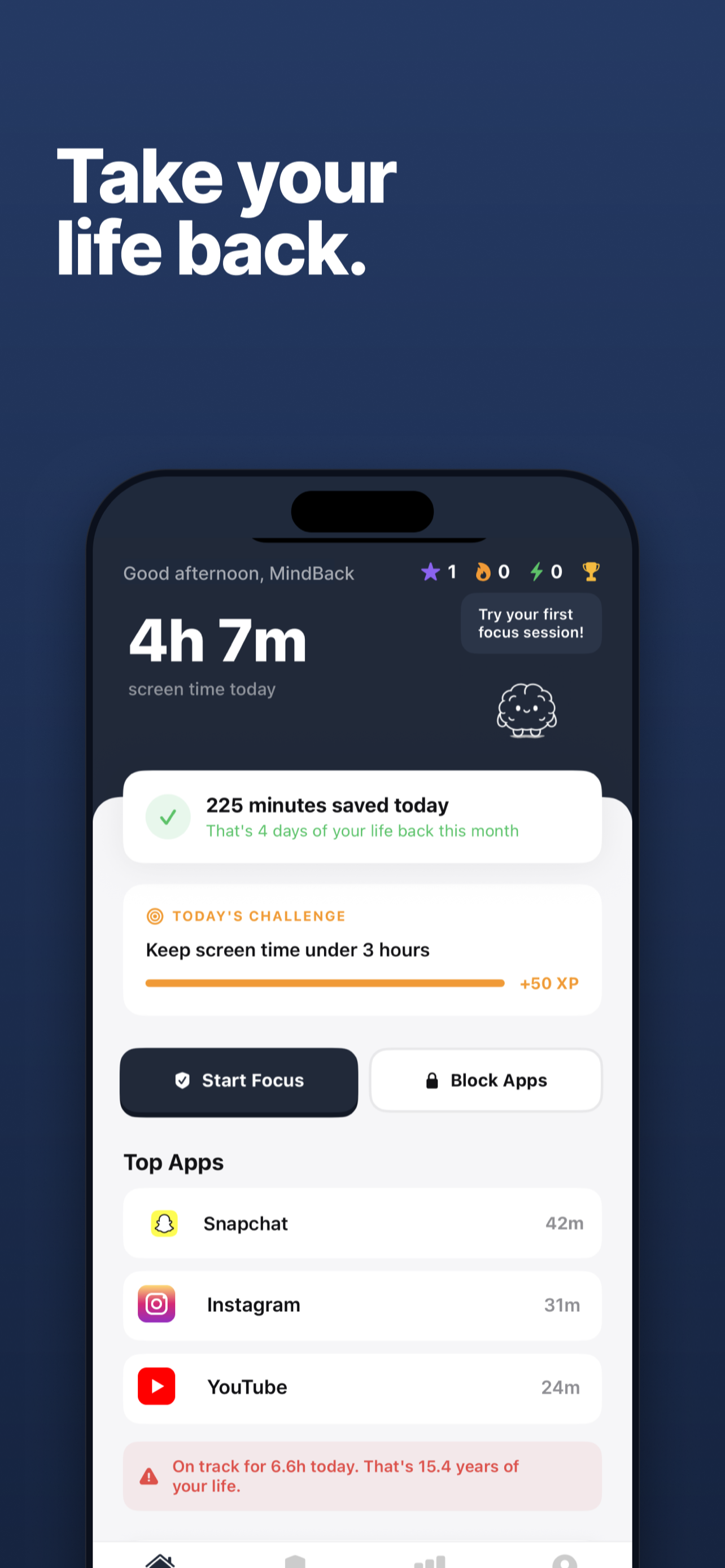 MindBack - Reduce Screen Time screenshot 2