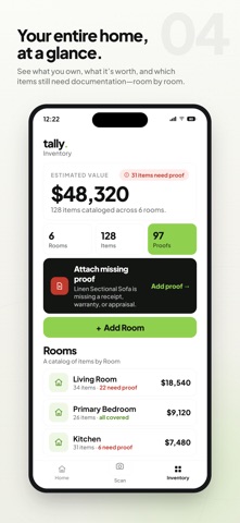 tally. | AI Home Inventory iPhone screenshot
