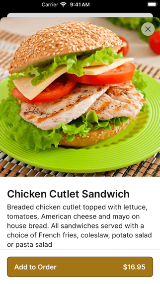 Sarah's On Park iPhone screenshot 4 - Food & Drink app