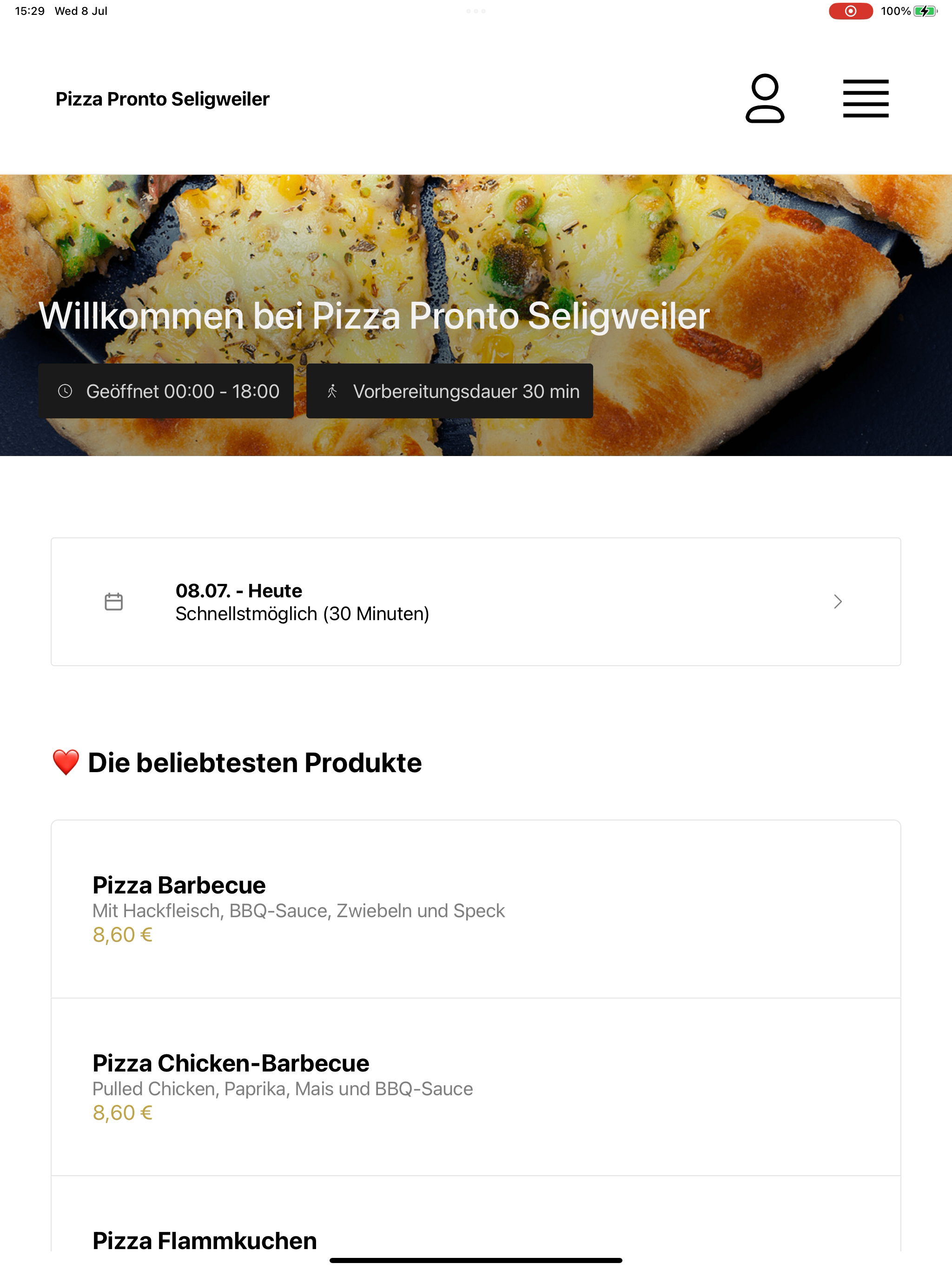 Pizza Pronto Seligweiler screenshot 14