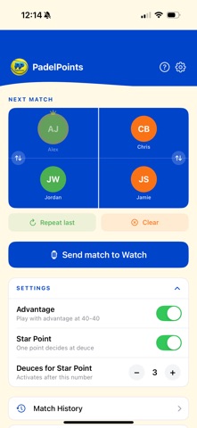 PadelPoints screenshot
