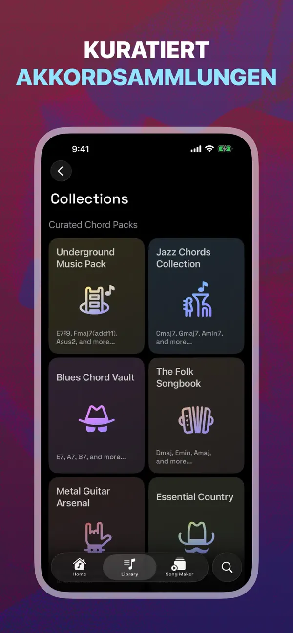 Akkorde & Tuner: Guitar Wiz iPhone App Screenshot 8 – Musik