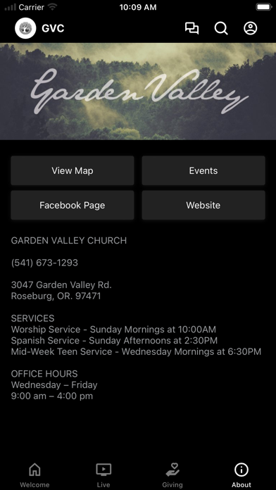 Garden Valley Church Screenshot