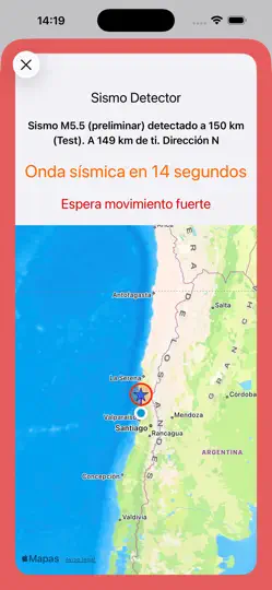 Captura de pantalla de Sismos Detector en iPhone 1
