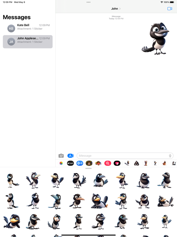 Screenshot #4 pour Happy Magpie Stickers