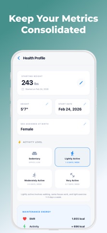 Tracky™: GLP1 Tracker & Weight iPhone screenshot