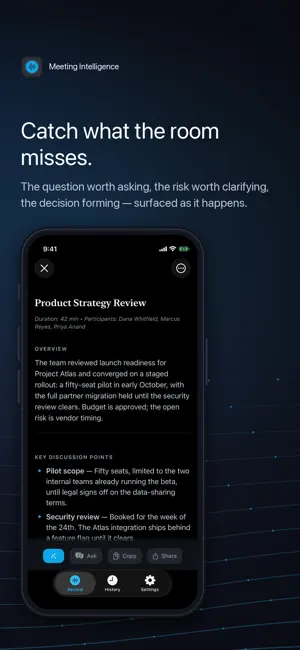 Meeting Intelligence screenshot 2