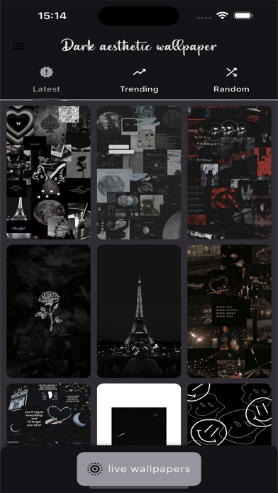 Dark & Black : aesthetic Art Screenshot