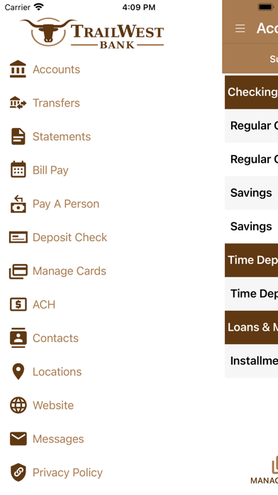 TrailWest Bank-Mobile Screenshot