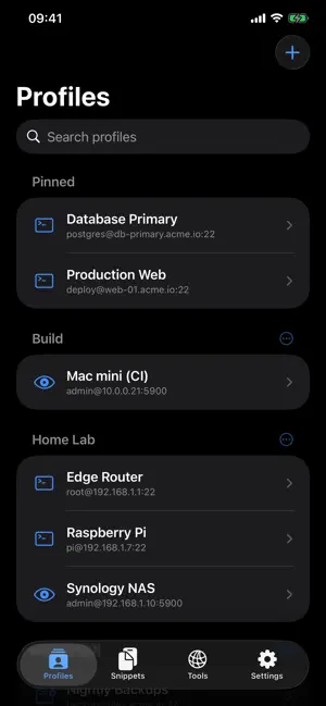 SSHive: SSH, SFTP & Terminal screenshot 1