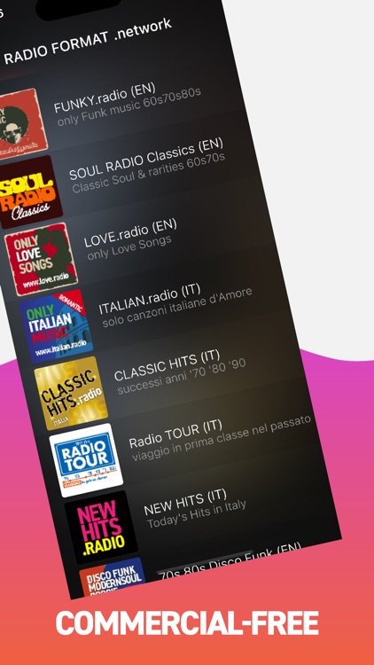 Radio Format thematic radios
