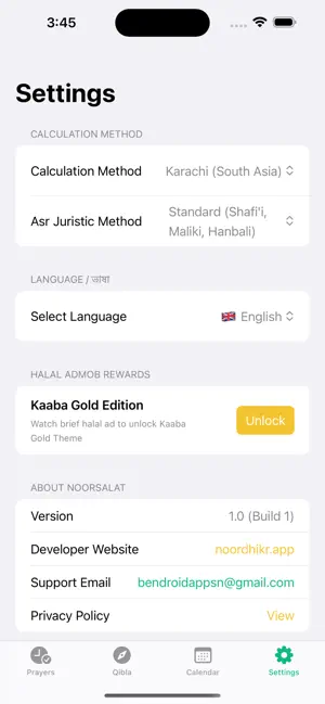 NoorSalat: Prayer Times Qibla screenshot 4