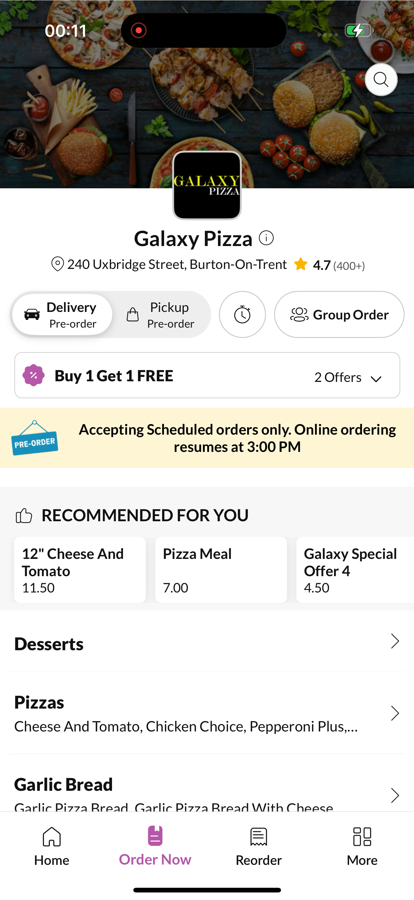 Galaxy Pizza Burton On Trent screenshot 2