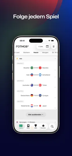 Screenshot von FotMob - Fußball Ergebnisse auf dem iPhone 1