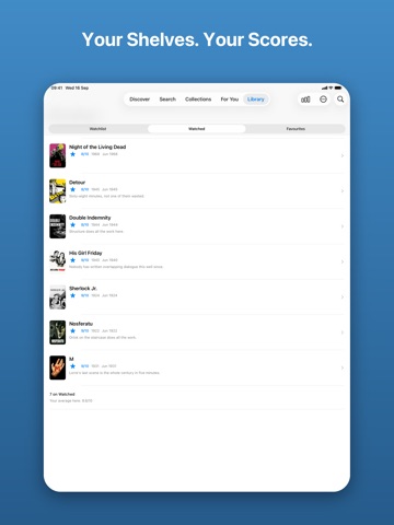 Movie Diary - Info iPad screenshot
