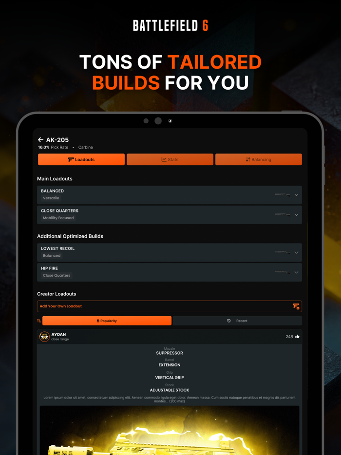 Battlefinity - Loadouts and Meta
