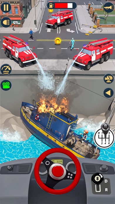Fire Truck Simulator 3D Games Screenshot