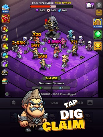 Idle Hell Miner: Necro Merge iPad screenshot