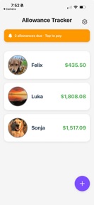 Allowance Tracker for Kids screenshot