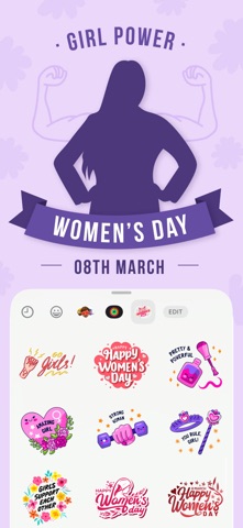 Women's Day Stickers - Go Girl screenshot